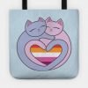 Lesbian Flag Heart Cats Kawaii