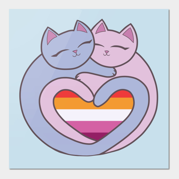 22648726_0-68 Lesbian Flag Heart Cats Kawaii