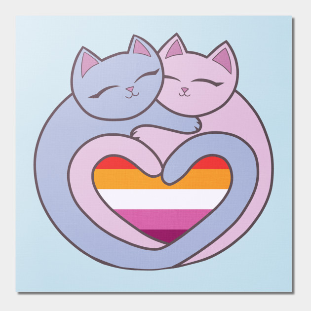 22648726_0-74 Lesbian Flag Heart Cats Kawaii