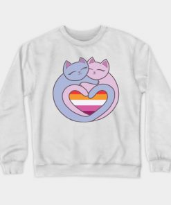 Lesbian Flag Heart Cats Kawaii