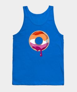 Lesbian Tank Tops - Lesbian Pride Donut Tank Top TP1503 2 - Lesbian Flag Lesbian Pride Donut