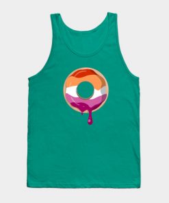 Lesbian Tank Tops - Lesbian Pride Donut Tank Top TP1503 3 - Lesbian Flag Lesbian Pride Donut