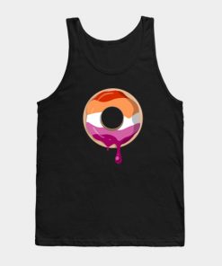 Lesbian Tank Tops - Lesbian Pride Donut Tank Top TP1503 4 - Lesbian Flag Lesbian Pride Donut