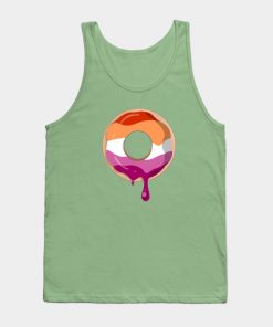 Lesbian Tank Tops - Lesbian Pride Donut Tank Top TP1503 6 - Lesbian Flag Lesbian Pride Donut