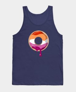 Lesbian Tank Tops - Lesbian Pride Donut Tank Top TP1503 7 - Lesbian Flag Lesbian Pride Donut
