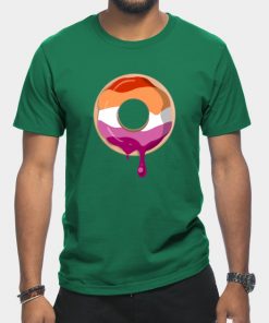 Lesbian T-Shirts - Lesbian Pride Donut T-Shirt TP1503 9 - Lesbian Flag Lesbian Pride Donut