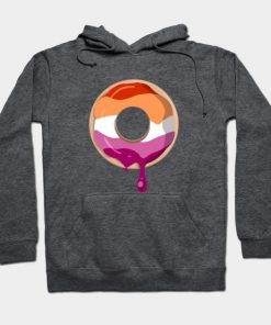 Lesbian Hoodies - Lesbian Pride Donut Hoodie TP1503 2 - Lesbian Flag Lesbian Pride Donut
