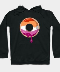 Lesbian Hoodies - Lesbian Pride Donut Hoodie TP1503 5 - Lesbian Flag Lesbian Pride Donut
