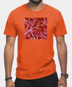 Lesbian T-Shirts - Lesbian Pride Overlapping Simple Leafy Branches T-Shirt TP1503 11 - Lesbian Flag Lesbian Pride Overlapping Simple Leafy Branches