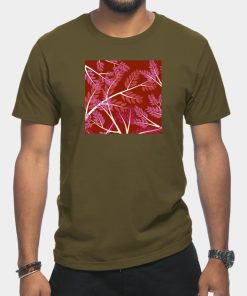 Lesbian T-Shirts - Lesbian Pride Overlapping Simple Leafy Branches T-Shirt TP1503 12 - Lesbian Flag Lesbian Pride Overlapping Simple Leafy Branches