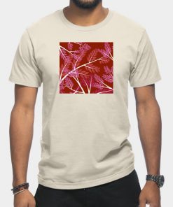 Lesbian T-Shirts - Lesbian Pride Overlapping Simple Leafy Branches T-Shirt TP1503 16 - Lesbian Flag Lesbian Pride Overlapping Simple Leafy Branches