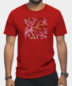 Lesbian T-Shirts - Lesbian Pride Overlapping Simple Leafy Branches T-Shirt TP1503 17 - Lesbian Flag Lesbian Pride Overlapping Simple Leafy Branches