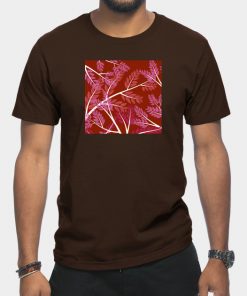 Lesbian T-Shirts - Lesbian Pride Overlapping Simple Leafy Branches T-Shirt TP1503 19 - Lesbian Flag Lesbian Pride Overlapping Simple Leafy Branches