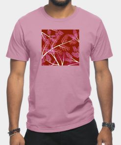 Lesbian T-Shirts - Lesbian Pride Overlapping Simple Leafy Branches T-Shirt TP1503 20 - Lesbian Flag Lesbian Pride Overlapping Simple Leafy Branches