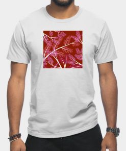 Lesbian T-Shirts - Lesbian Pride Overlapping Simple Leafy Branches T-Shirt TP1503 25 - Lesbian Flag Lesbian Pride Overlapping Simple Leafy Branches