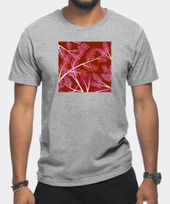 Lesbian T-Shirts - Lesbian Pride Overlapping Simple Leafy Branches T-Shirt TP1503 26 - Lesbian Flag Lesbian Pride Overlapping Simple Leafy Branches
