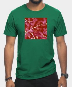 Lesbian T-Shirts - Lesbian Pride Overlapping Simple Leafy Branches T-Shirt TP1503 3 - Lesbian Flag Lesbian Pride Overlapping Simple Leafy Branches