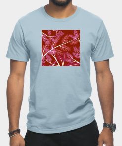 Lesbian T-Shirts - Lesbian Pride Overlapping Simple Leafy Branches T-Shirt TP1503 5 - Lesbian Flag Lesbian Pride Overlapping Simple Leafy Branches