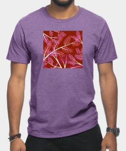 Lesbian T-Shirts - Lesbian Pride Overlapping Simple Leafy Branches T-Shirt TP1503 6 - Lesbian Flag Lesbian Pride Overlapping Simple Leafy Branches