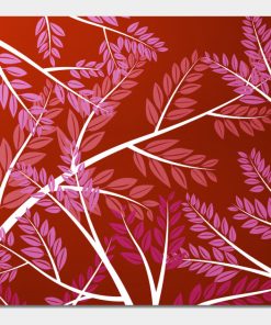 Lesbian Posters - Lesbian Pride Overlapping Simple Leafy Branches Poster TP1503 6 - Lesbian Flag Lesbian Pride Overlapping Simple Leafy Branches