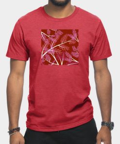 Lesbian T-Shirts - Lesbian Pride Overlapping Simple Leafy Branches T-Shirt TP1503 8 - Lesbian Flag Lesbian Pride Overlapping Simple Leafy Branches