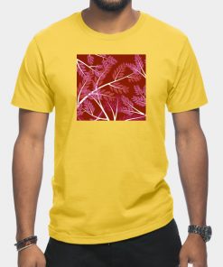 Lesbian T-Shirts - Lesbian Pride Overlapping Simple Leafy Branches T-Shirt TP1503 9 - Lesbian Flag Lesbian Pride Overlapping Simple Leafy Branches