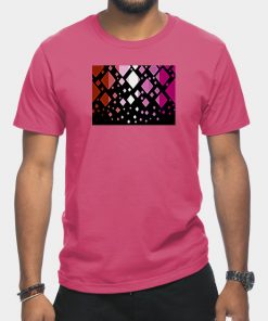 Lesbian Pride Flag Falling Diamonds on Black