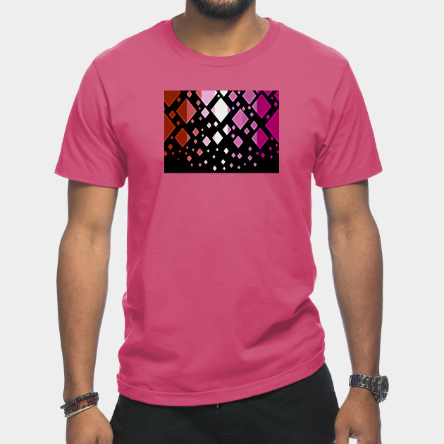 25037618_0-1 Lesbian Pride Flag Falling Diamonds on Black