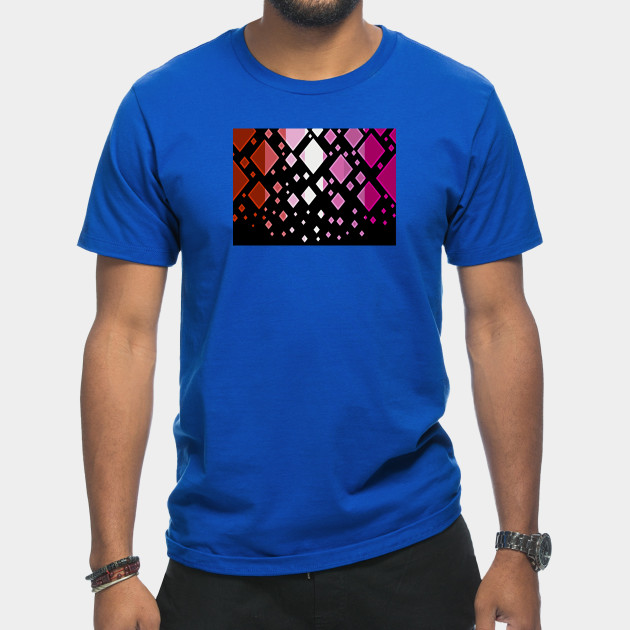 25037618_0-2 Lesbian Pride Flag Falling Diamonds on Black