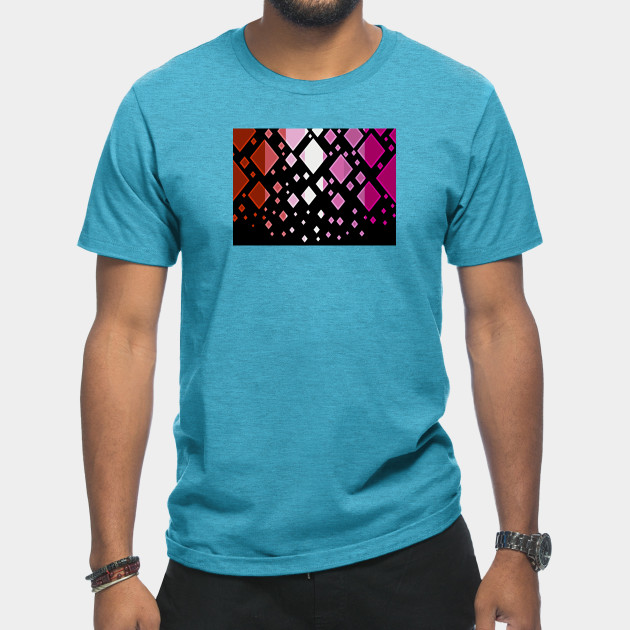 25037618_0-23 Lesbian Pride Flag Falling Diamonds on Black