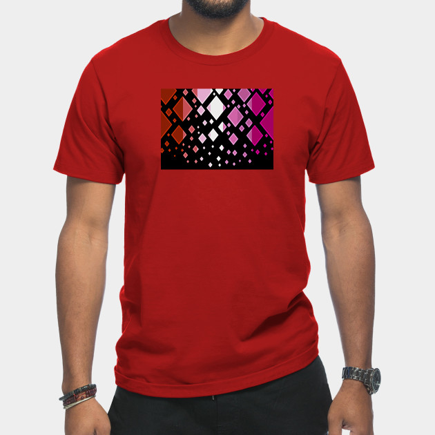 25037618_0-26 Lesbian Pride Flag Falling Diamonds on Black