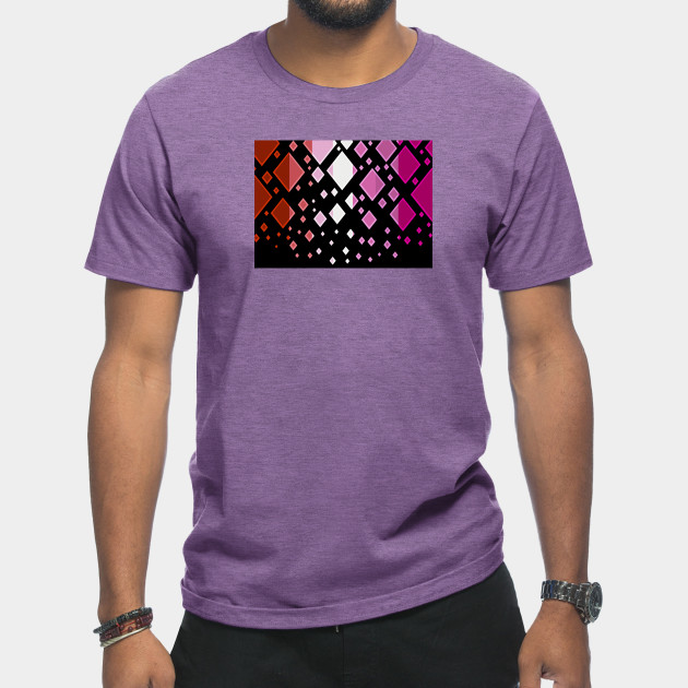 25037618_0-3 Lesbian Pride Flag Falling Diamonds on Black