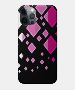 Lesbian Pride Flag Falling Diamonds on Black