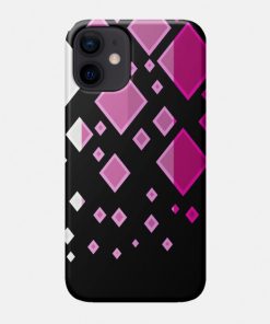 Lesbian Pride Flag Falling Diamonds on Black