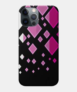 Lesbian Pride Flag Falling Diamonds on Black