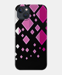 Lesbian Pride Flag Falling Diamonds on Black