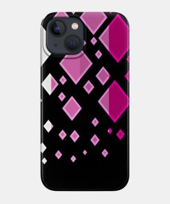 Lesbian Pride Flag Falling Diamonds on Black