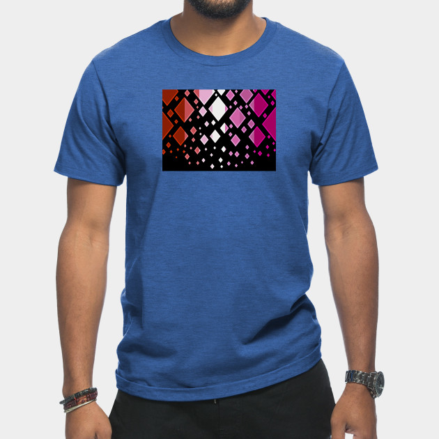 25037618_0-4 Lesbian Pride Flag Falling Diamonds on Black