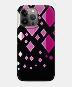 Lesbian Pride Flag Falling Diamonds on Black