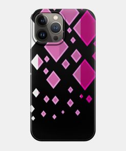 Lesbian Pride Flag Falling Diamonds on Black