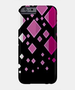 Lesbian Pride Flag Falling Diamonds on Black