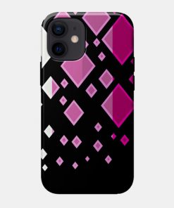 Lesbian Pride Flag Falling Diamonds on Black