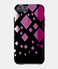 Lesbian Pride Flag Falling Diamonds on Black