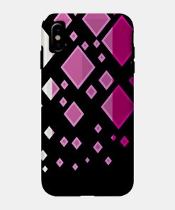 Lesbian Pride Flag Falling Diamonds on Black