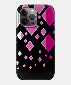 Lesbian Pride Flag Falling Diamonds on Black