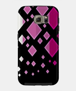 Lesbian Pride Flag Falling Diamonds on Black