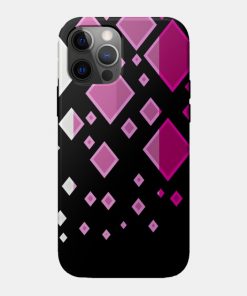 Lesbian Pride Flag Falling Diamonds on Black