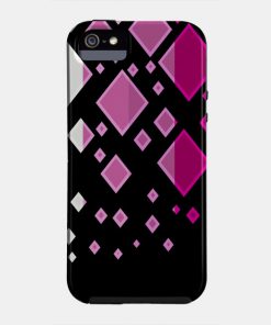 Lesbian Pride Flag Falling Diamonds on Black