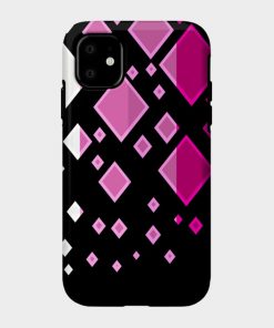 Lesbian Pride Flag Falling Diamonds on Black