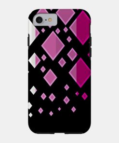 Lesbian Pride Flag Falling Diamonds on Black